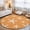 Orange, variant on Orange Starfish Coastal Washable Round Area Rug 3 ft, Summer Beach Nautical Sea Ocean Soft Non Slip Rugs Stain Repellent Indoor Felt Carpet for Living Dining Room Bedroom Home Office