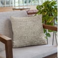 thumbnail image 6 of Plutus Brands Brown Plutus Natural Leaf Jacquard Luxury Throw Pillow 18 in x 18in, Double Sided 18" x 18", 6 of 8