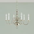 thumbnail image 2 of Livex Lighting Williamsburgh Chandelier in Polished Nickel, 2 of 11