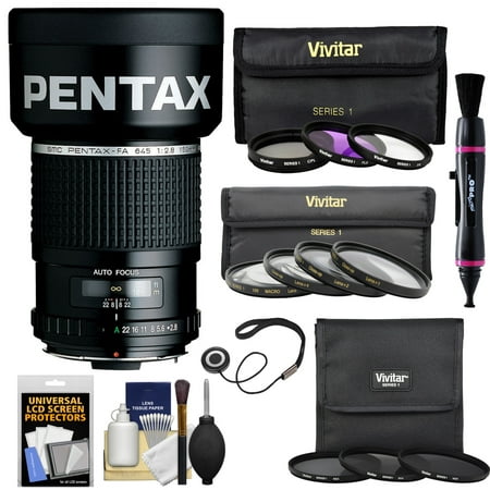 Pentax FA 645 150mm f/2.8 SMCP Lens with 6 UV/FLD/CPL/ND2/ND4/ND8 + 4 Macro Filters +