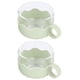 thumbnail image 1 of Paquete de 2 vasos de vidrio aislante reutilizables y portátiles para bebidas calientes con asas de paja de trigo, 1 of 8