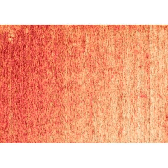 Ahgly Company Indoor Rectangle Abstract Orange Contemporary Area Rugs, 2' x 5'