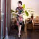 thumbnail image 2 of Vestido cheongsam nuevo y mejorado de primavera y verano, talla grande, ajustado, para madres y mujeres, disfraces de banquete diario, 2 of 6