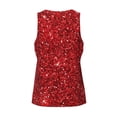 thumbnail image 5 of Easygdp Red Glitter Men's Tank Top, Sleeveless Muscle T Shirts, Breathable, Quick-Dry, Loose for Gym, Running, Fitness - 3X-Large, 5 of 9