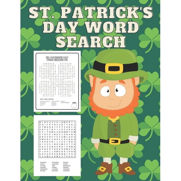 St. Patrick's Day Word Search: Fun 20 Word Search Puzzle Book for kids Age 4-12 (Paperback)