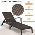 thumbnail image 7 of Yalissey 79.1''Chaise Lounge Chair Set Outdoor of 2, Patio Lounge Chair, Wicker Reclining Chair with 6 Adjustable Position Backrest 115-180° for Poolside, Backyard, Lawn, Deck (Blue), 7 of 7