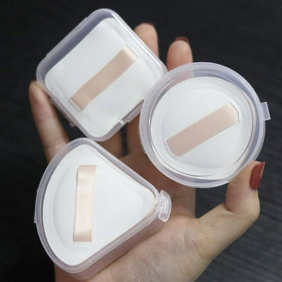 Nvzi 3 esponjas de maquillaje, esponja de maquillaje compacta Beauty Face Primer, esponja de repuesto para licuadora con caja de almacenamiento, A41