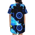 thumbnail image 3 of Lsque Geometry Dash Women's Short-Sleeved Pajama Set - 2 Piece Soft and Lightweight Sleepwear Set-Small, 3 of 9