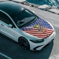 thumbnail image 4 of Uorisanigo Car Hood Cover Hippie Frog American Flag Car Bonnet Banner for Cars SUV Sedan Removable Stretch Hood Wrap Cloth Front Hoods Protection Covers Easy to Install Auto Accessories, 4 of 7