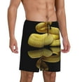 thumbnail image 2 of Fotbe Yellow White-Lipped Pit Viper Pajama Shorts for Men, Men's Pajama Bottoms, Sleepwear,Short Pajama Pants-Small, 2 of 9