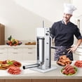 thumbnail image 5 of 22LBS/10L Manual Sausage Stuffer, Heavy Duty Stainless Steel Sausage Maker Machine with Dual Speed, Meat Filler with 5 Stuffing Tubes for Commercial and Home Use, 5 of 8