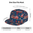 thumbnail image 6 of Daiia Fire Truck 1 print Flat Bill Hats Flat Brim Trucker Cap Baseball Cap Adjustable Classic Low Profile Hat Unconstructed Plain Cap, 6 of 9