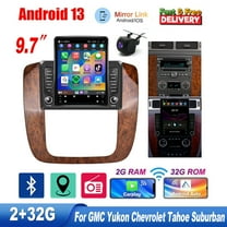 Zcargel Car Radio Stereo For GMC Yukon Chevrolet Tahoe Suburban 2006-2014 Android 13 Car GPS Navi Radio Stereo 9.7 in Touch Screen CarPlay Support Wireless CarPlay Android Auto Bluetooth FM Camera