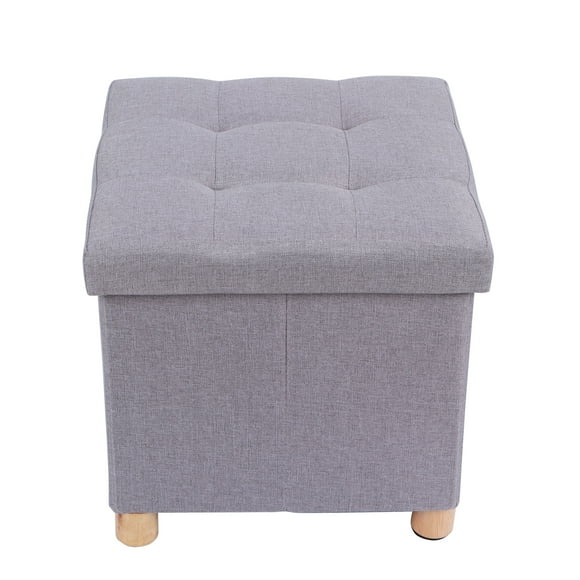 Folding Ottoman With Storage, Foldable Foot Rest Stool Foldable Storage Ottoman Large Storage Space For Living Room Bedroom For Step Stool For Hallway