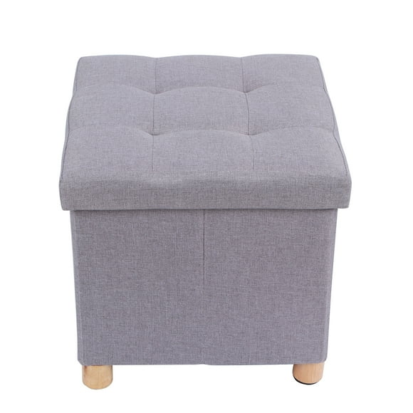 Pouf Pliant avec Rangement, Repose-Pieds Pliable Tabouret de Rangement Pliable Pouf Grand Espace de Rangement pour Salon Chambre pour Tabouret pour Couloir