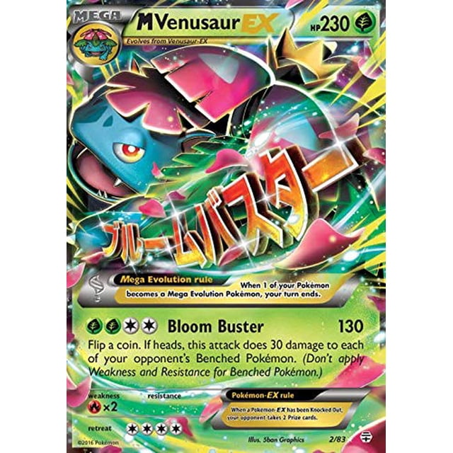 Juego de cartas coleccionables Pokémon Mega Venusaur-EX 2/83 Holo