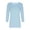 Light Blue, variant on Fartey 3/4 Sleeve Tops for Women Dressy Casual Square Neck Tunic Tops Spring Summer Solid Color Slim Fit Blouses