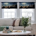 thumbnail image 5 of LALILO Kitchen Curtain Valance Artistic Surreal Nature Night Rod Pocket Window Curtain 52"x 18" Set of 2, 5 of 7