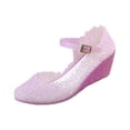 thumbnail image 2 of Women's Jelly High Heel Sandals Hollow Out Beach Sandals with Bukle Straps (Purple 38), 2 of 7