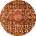 thumbnail image 1 of Ahgly Company Machine Washable Indoor Round Persian Orange Traditional Area Rugs, 7' Round, 1 of 1