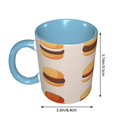 thumbnail image 3 of Hamburger Coffee Mug Fun Custom Ceramic Mugs 11oz Sky Blue, 3 of 5