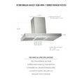 KOBE RAX2130SQBWM1 Brillia 30inch Wall Mount Range Hood, 3Speed