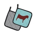 thumbnail image 2 of Caroline's Treasures Kalahari Red Goat Blue Check Pair of Pot Holders, 2 of 3