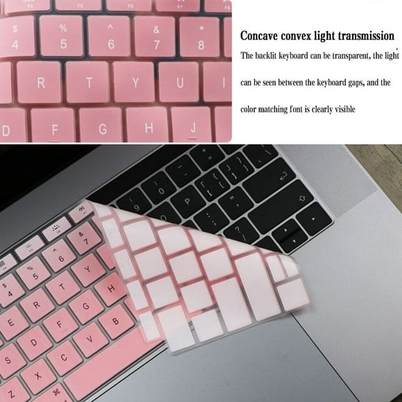fastboy Keyboard Cover Laptop Waterproof Dustproof Keyboard Silicone Film Replacement for Macbook Air, Colorful Black