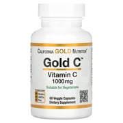 Gold C, USP Grade Vitamin C, 1,000 mg, 60 Veggie Capsules, California Gold Nutrition