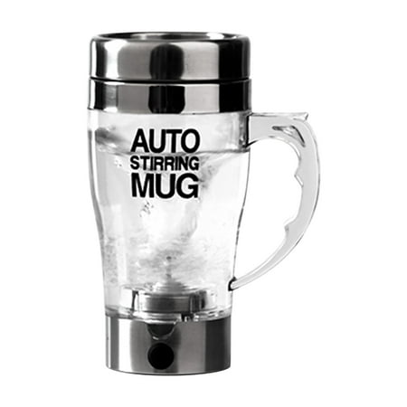 

JWDX Glass and Bottle Clearance! Lazy Coffee Electric Steel Self Mixing Stainless Cup Stirring Mug Small Appliances Kitchen Cups Promotion Include Mixing Cup*1
