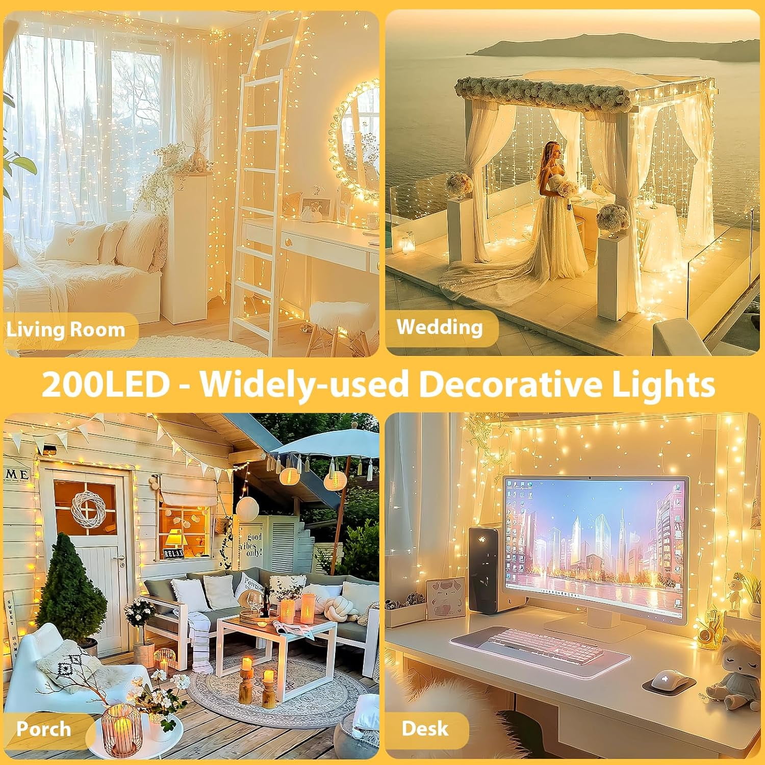 Christmas Lights Outdoor 2Pack, GHODEC Total 400LED 196.8ft Christmas Lights Plug in with Remote Control, 8 Modes Waterproof Fairy Tree String Lights for Wedding Christmas Indoor Outdoor Decor
