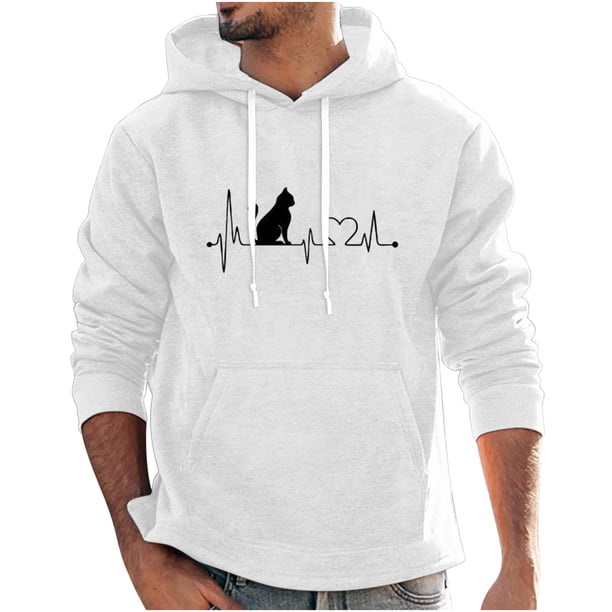 Sudadera con capucha con estampado digital de otoño e invierno para hombres Cobertura suelta de moda Fridja ghj987+6649