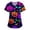 Multicolor, variant on Halloween Scrub Tops for Women Plus Size Funny Print V Neck Loose Trendy Scrubs Cute Halloween Printed Holiday Nurse Uniform Shirts with Pockets Gray 2XL