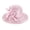 Pink, variant on CHENge Women's Layered Organza Hat, Ladies' Formal Wedding Tea Party Wide Brim Sun Hat