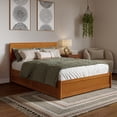 thumbnail image 4 of AFI Lylah Full Wood Platform Bed with Panel Footboard and Storage Drawers, Light Toffee, 4 of 17
