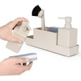 thumbnail image 5 of Yuarrent Dispensador de jabón con bandeja de almacenamiento, adecuado para diario, botella con bomba de jabón líquido para manos, esponja de Juegos de accesorios de baño, 5 of 5