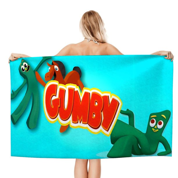 El Show de Gumby Toalla de playa de secado rápido con diseño temático, regalo para mujeres y niñas, ideal para cumpleaños, fans, amantes de la música, uso en la playa o al aire libre, 78 × 150 cm
