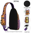 thumbnail image 3 of Sling Backpack,Halloween Witches on Brooms Pattern Crossbody Bag with Water Bottle Holder,Waterproof Sling Bag for Men/Women with Chest Phone Holder for Hiking,Travel, 3 of 6