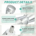 thumbnail image 3 of Uxcell Glass Shower Door Handle, Aluminum Alloy Back-to-Back Knob for Replacement Silver, 3 of 7