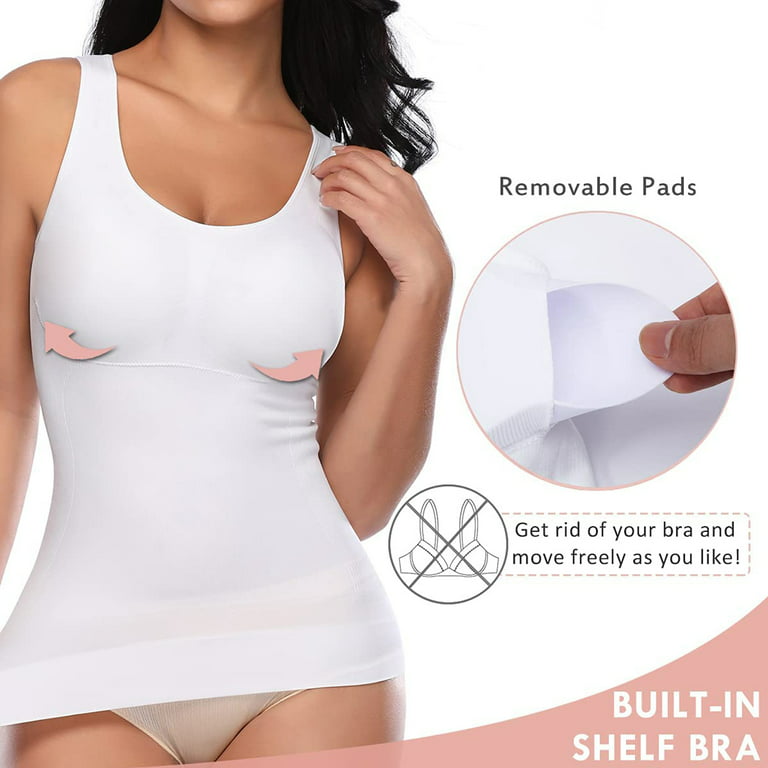 SLIMBELLE Women's Cami Shaper Tummy Control Padded Seamless
