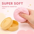 thumbnail image 2 of Pelota antiestrés Squishies Crossunx Dumpling Rosa, juguete fidget, 2 of 8