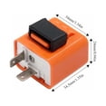 thumbnail image 2 of 2 Pcs Relais Clignotant 12V 2 Broches Orange Indicateur Réglable Relais Central Clignotant pour Moto Scooter Clignotant Relais LED, 2 of 5
