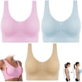 thumbnail image 1 of Cozycurve Sujetador sin costuras, sujetadores deportivos suaves y cómodos antiflacidez para mujer, sujetador push up que suaviza la espalda, 1 of 6