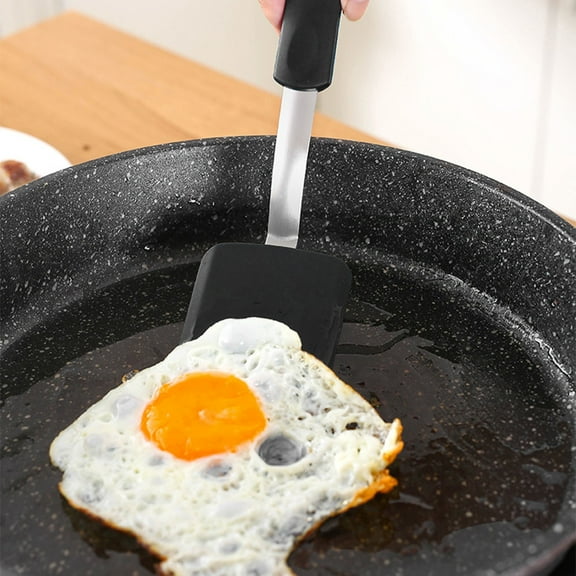 opvise Silicone Cookie Spatula Turner Mini Brownie Spatula Heat-Resistant No Scratch Small Silicone Spatula Non-stick Cookware