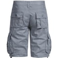 thumbnail image 4 of SDNall Mens Cargo Shorts Work Shorts Mid-Waist Multi-Pocket Casual Sports Shorts (Gray,Sizes:S-2XL), 4 of 9