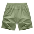 thumbnail image 3 of Men's Running Shorts Ice Silk Quick-Dry Athletic Work Shorts with Elastic Waist Drawstring and Loose Fit Short Summer Casual Style Green L, 3 of 3