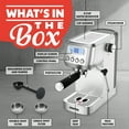 thumbnail image 5 of Gourmia Slim Espresso Machine with 20-Bar Pump, LCD & Milk Frother, 1350W Stainless Steel, 5 of 10