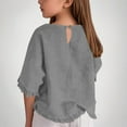 thumbnail image 4 of Summer T-Shirts for Girls Kids Crewneck Short Sleeve Tops Casual Loose Ruffle Shirts, 4 of 9
