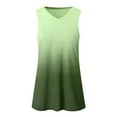 thumbnail image 3 of Spring Zeceouar Plus Size Summer Tops for Women Tops Dressy Casual V Neck T-Shirts Rolled Print Gradient Sleeveness Side Split Tops Loose Fit Vest Blouses Workout Tops for Women, 3 of 3