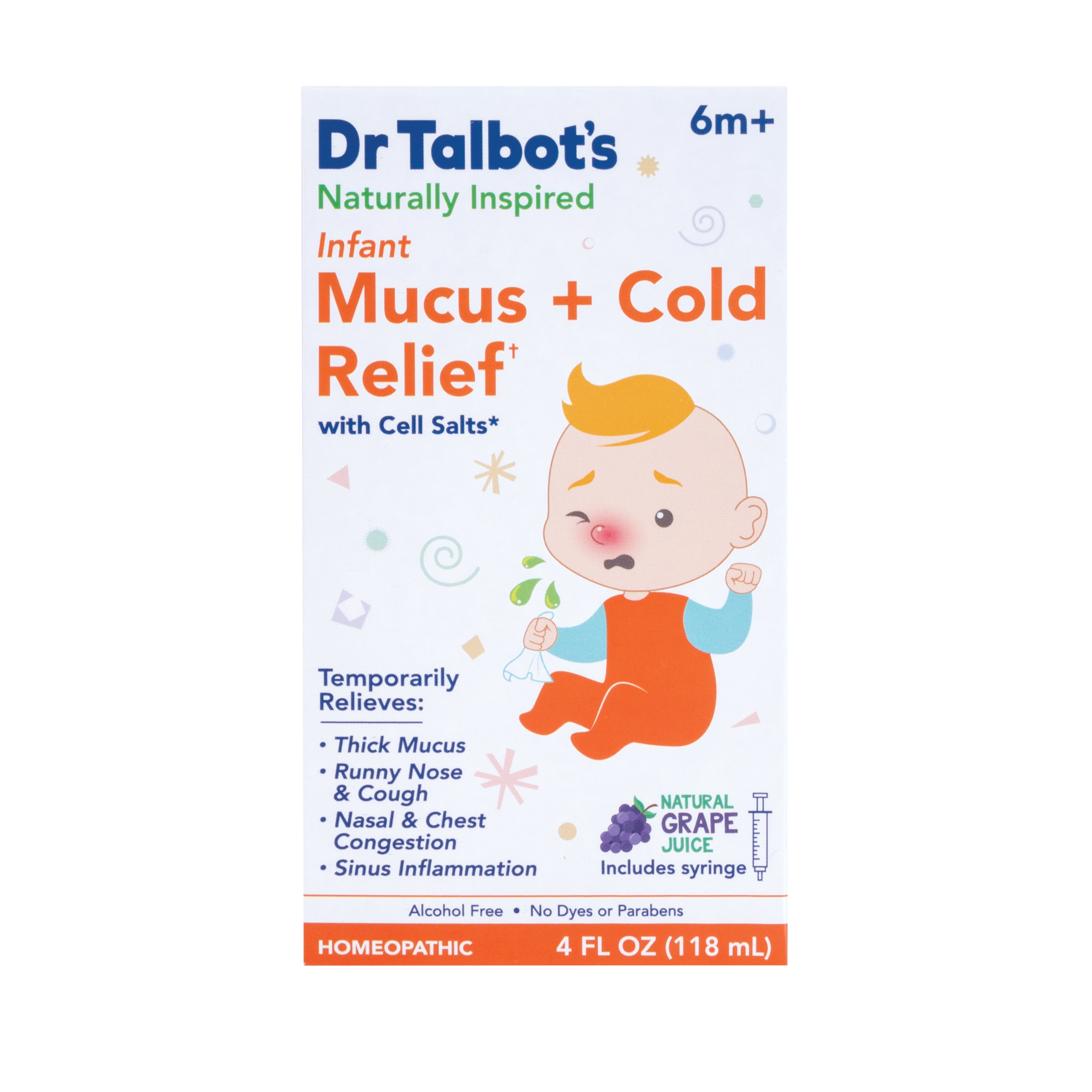Dr. Talbot's Homeopathic Infant Mucus and Cold Relief with Cell Salts, 4 fl oz